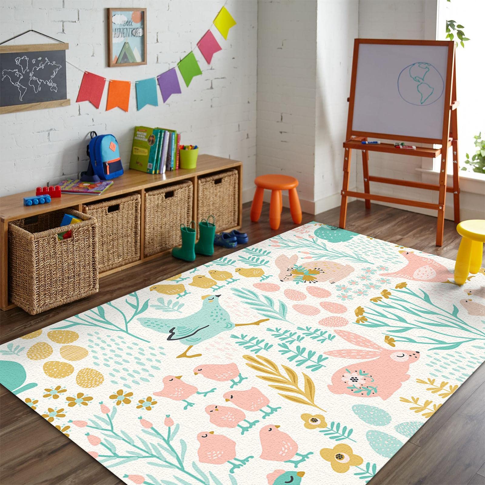 Mohawk Home Enchanted Forest Fox Kids Area Rug Bed Bath