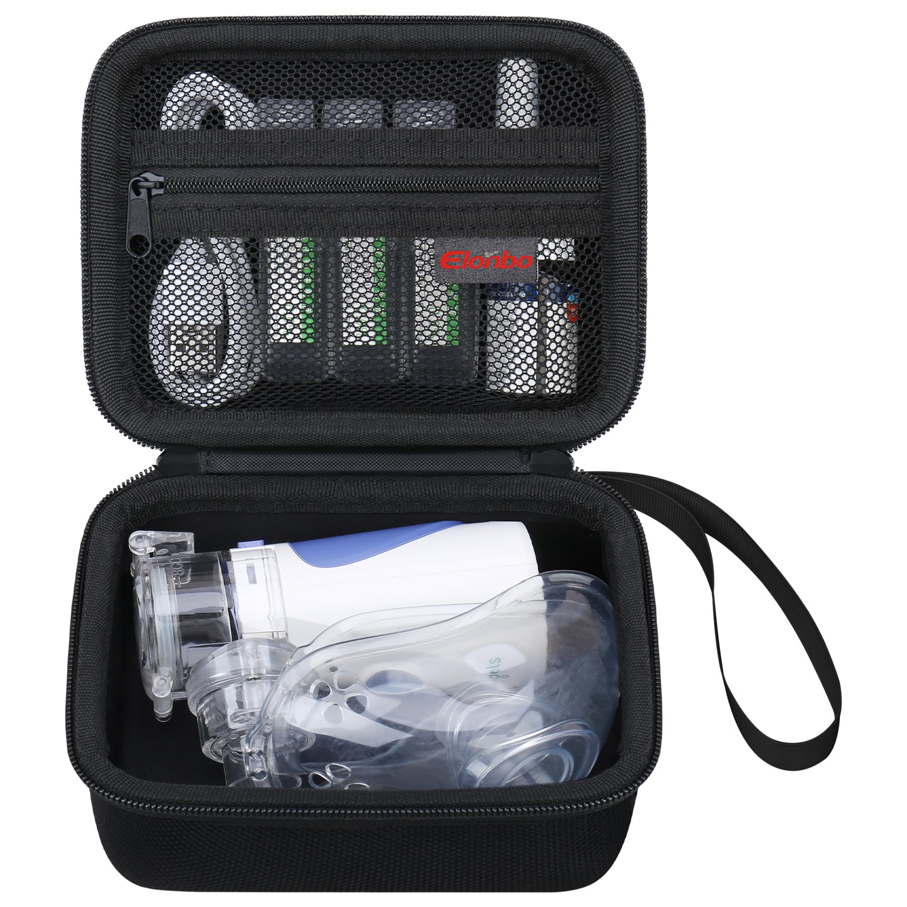 Elonbo Carrying Case for Portable Handheld Inhaler Nebulizer Machine, Black
