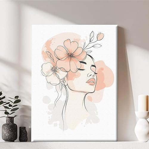 Framed Canvas Wall Art Print, Modern Ready to Hang Home Decor Abstract, Wall Hanging Decor Painting Poster Artwork for Living Room, Bedroom, Bathroom, Gift, Home Decoration 7.8 x 11 Inch V5