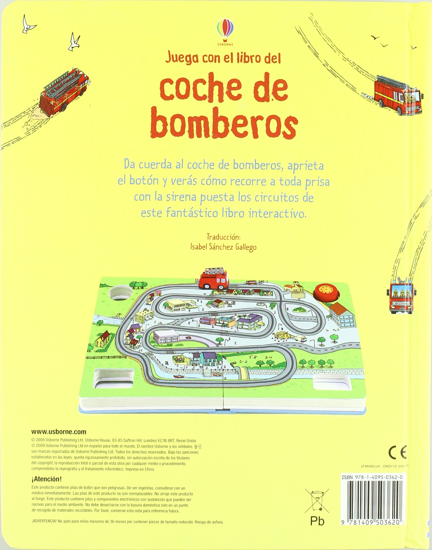 Juega con el libro del coche de bomberos (Libros con juguete de cuerda)