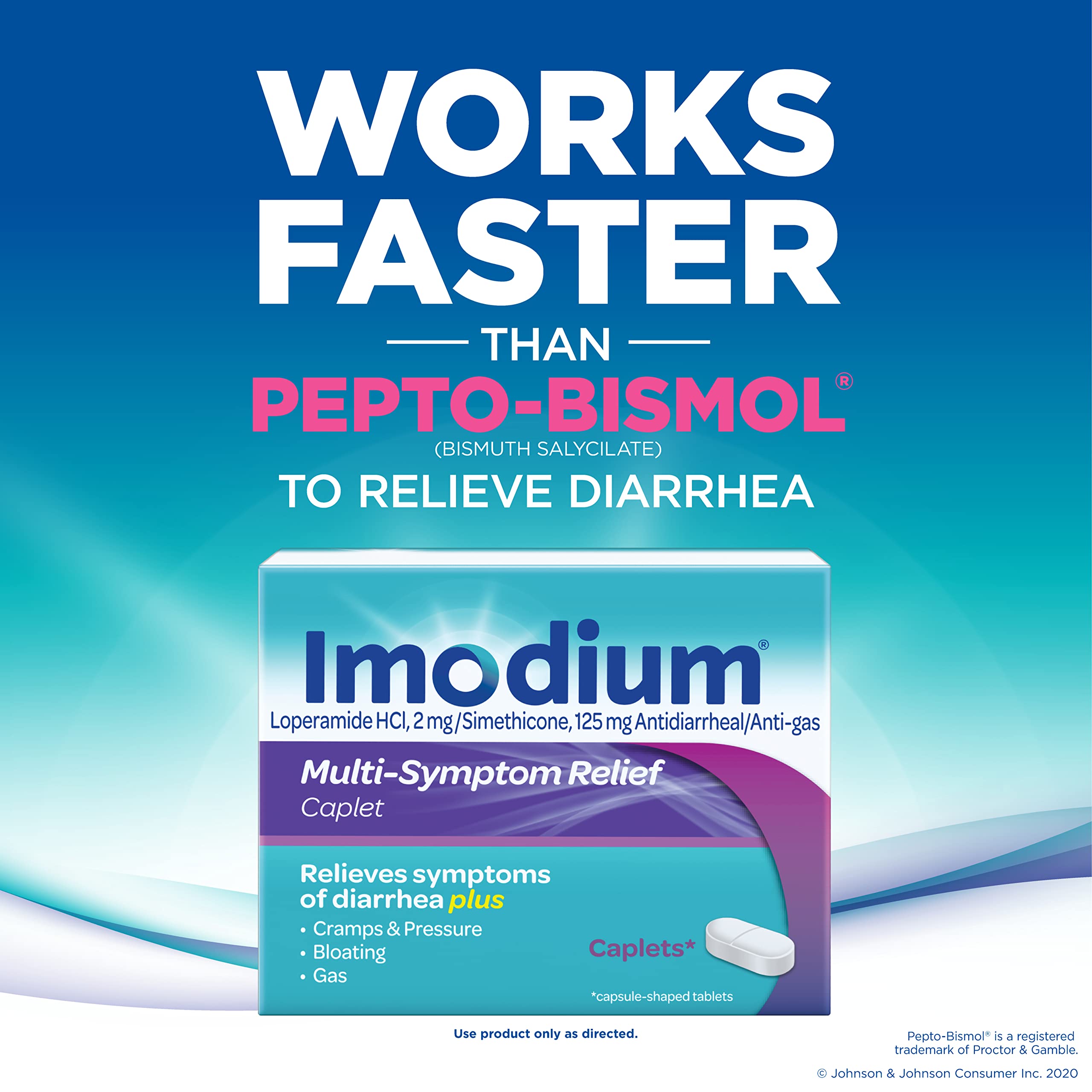 Imodium MultiSymptom Relief Caplets with Loperamide Hydrochloride and