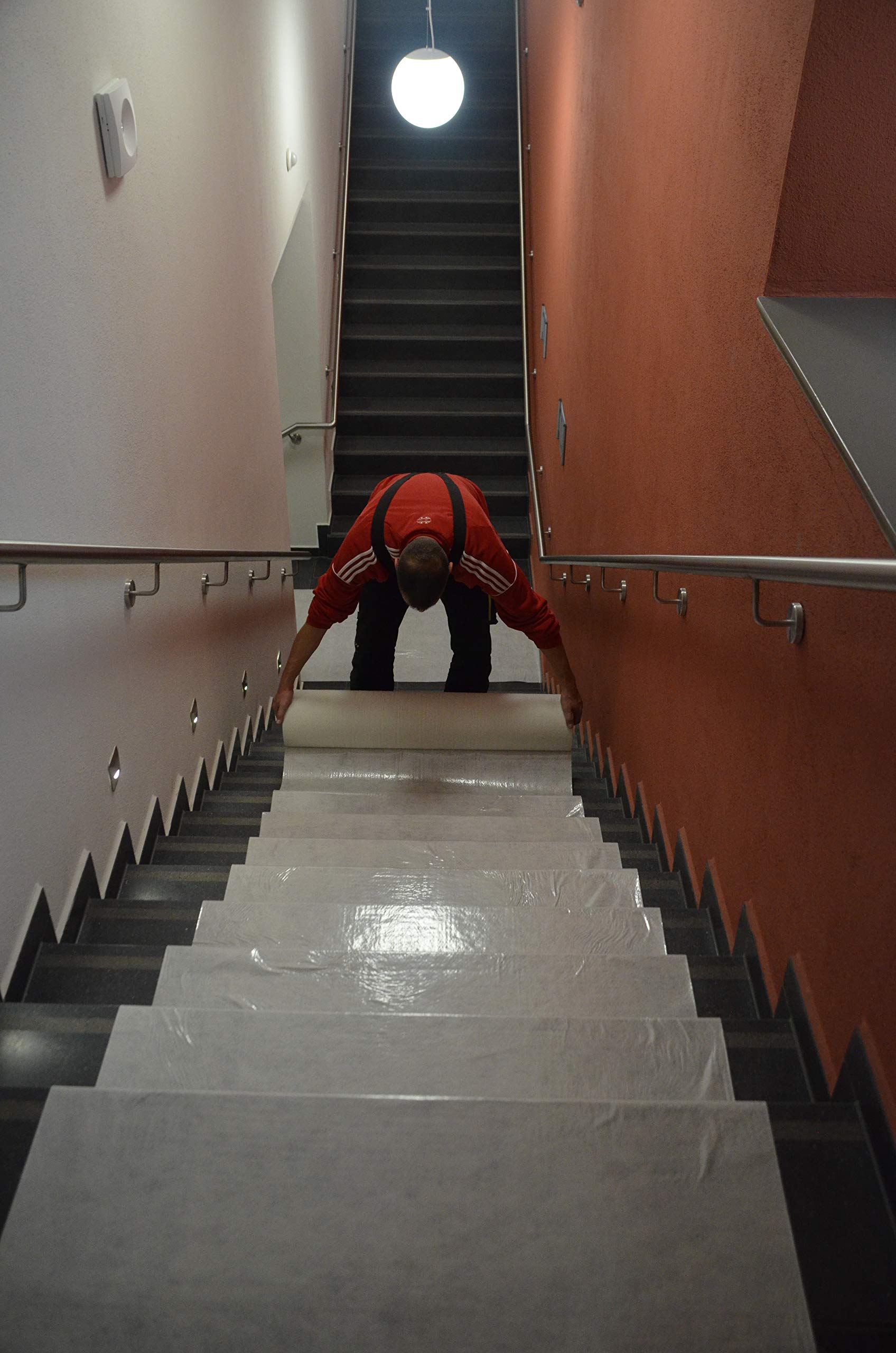 Scorprotect® Abdeckvlies 1,00 m x 25 m weiß 180g/m² selbsthaftend Bodenschutz Vlies Treppe