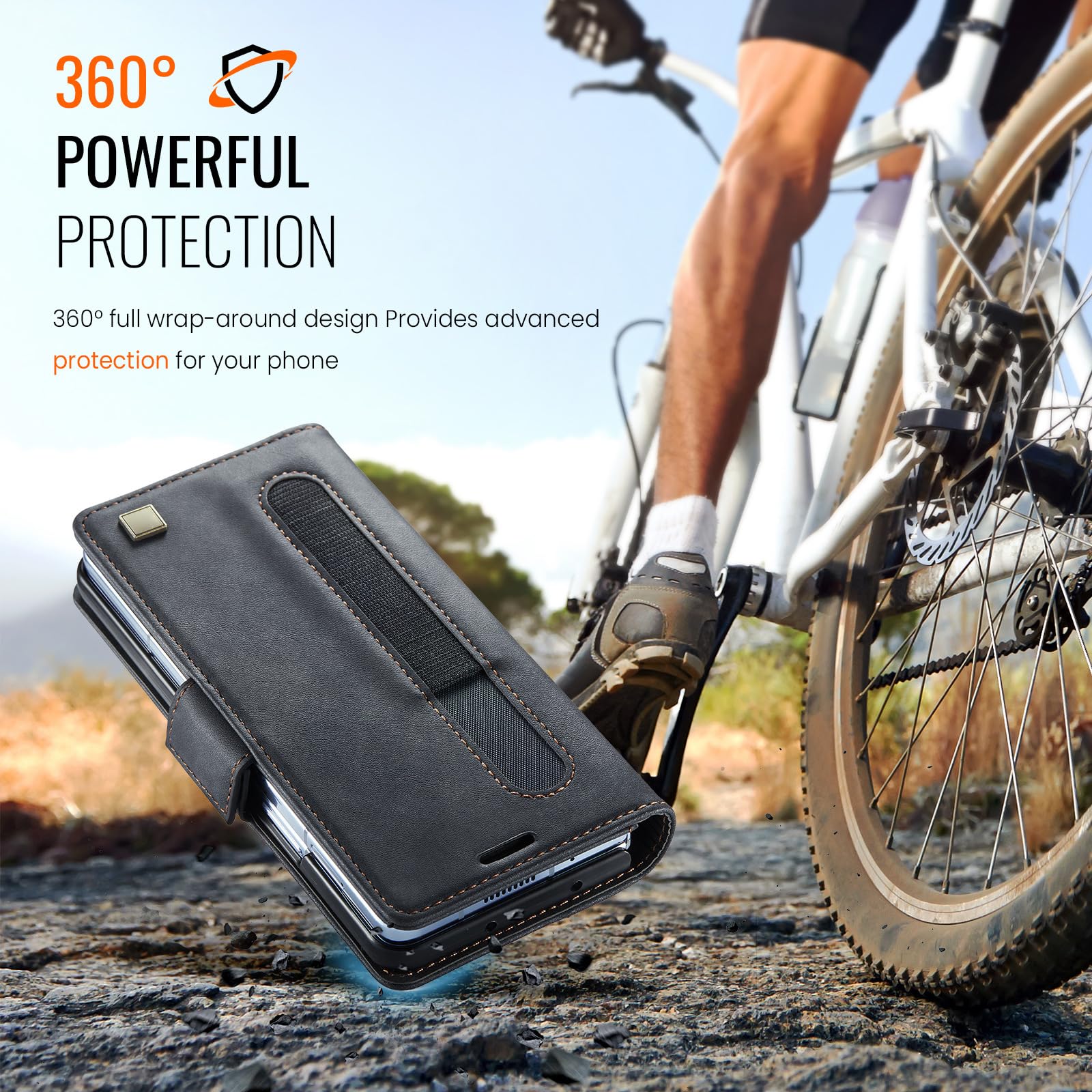Cover Per Samsung Galaxy Z Fold 8 Ultra, Portafoglio Custodia in Pelle | Con Supporto S Pen Staffa Anticaduta Protezione Completa Chiusura Magnetica Guscio,Blu,Fold 8 Ultra