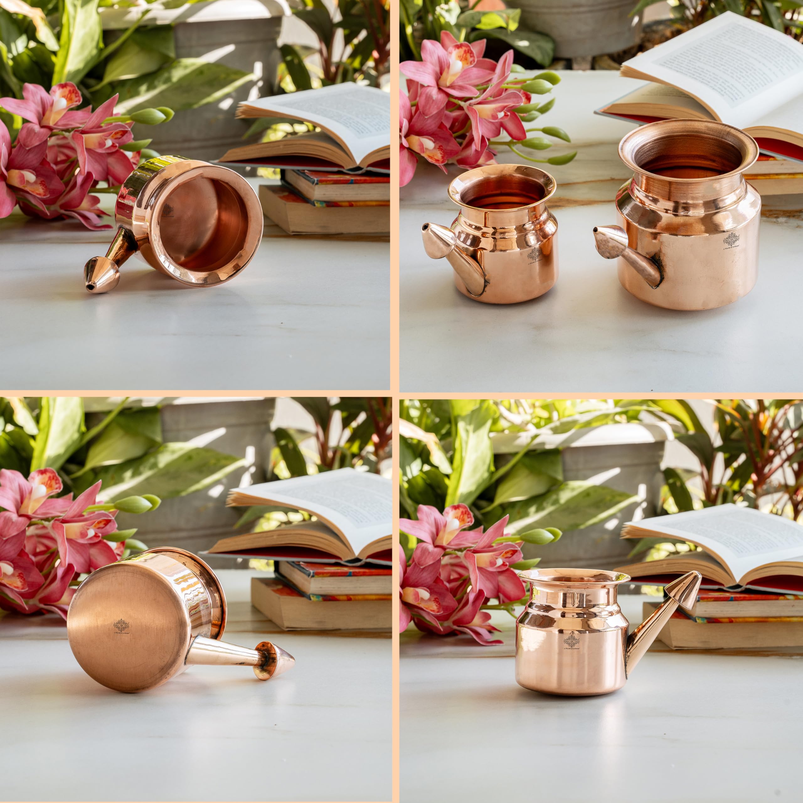 Pure Copper Neti Pot - Sinus Relief & Ayurveda -2