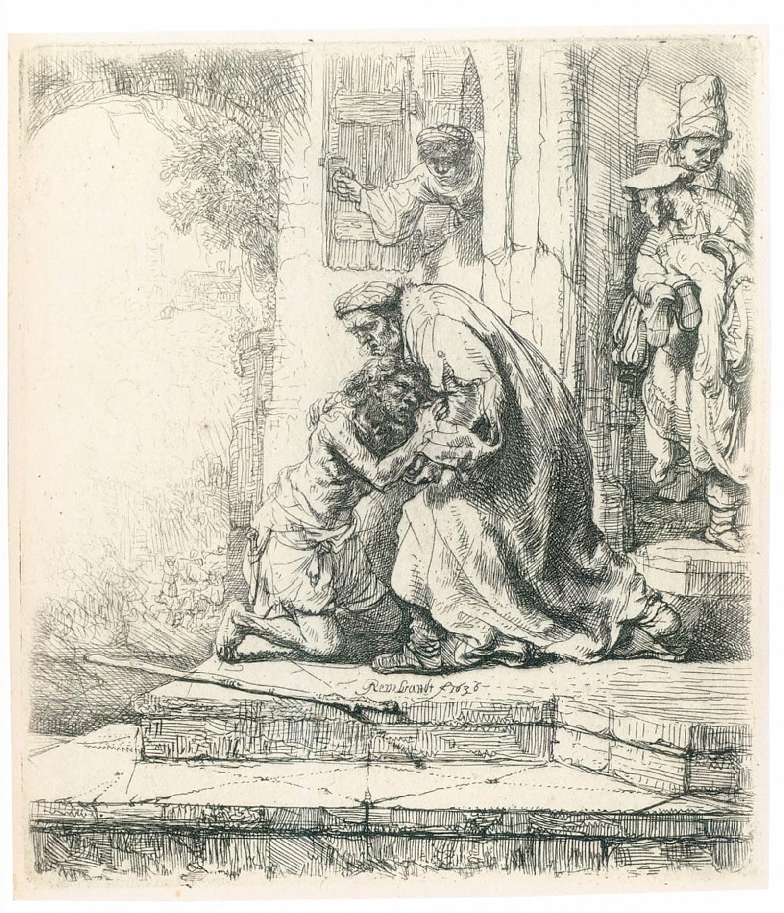 POSTERIIk Vintage Art Print Images Pictures Print The return of the prodigal son by Rembrandt van Rijn Modern Colour Posters for Office Home Decor 60x90cm
