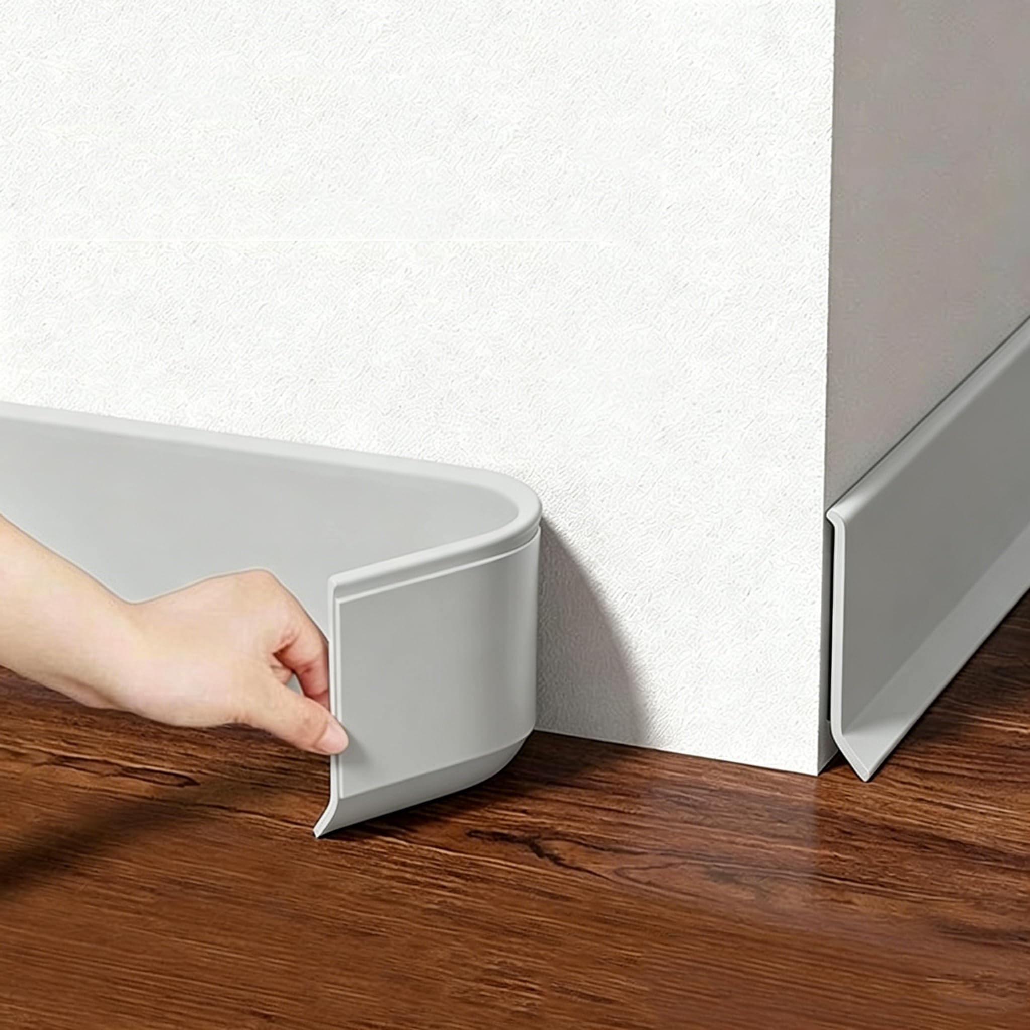 Tmapruvg Grey Pvc Peel And Stick Molding Trim Waterproof,8Cm X 3M Flexible Molding Trim Self Adhesive Wall Edging Line Wall Baseboard For Ceiling,Backsplash