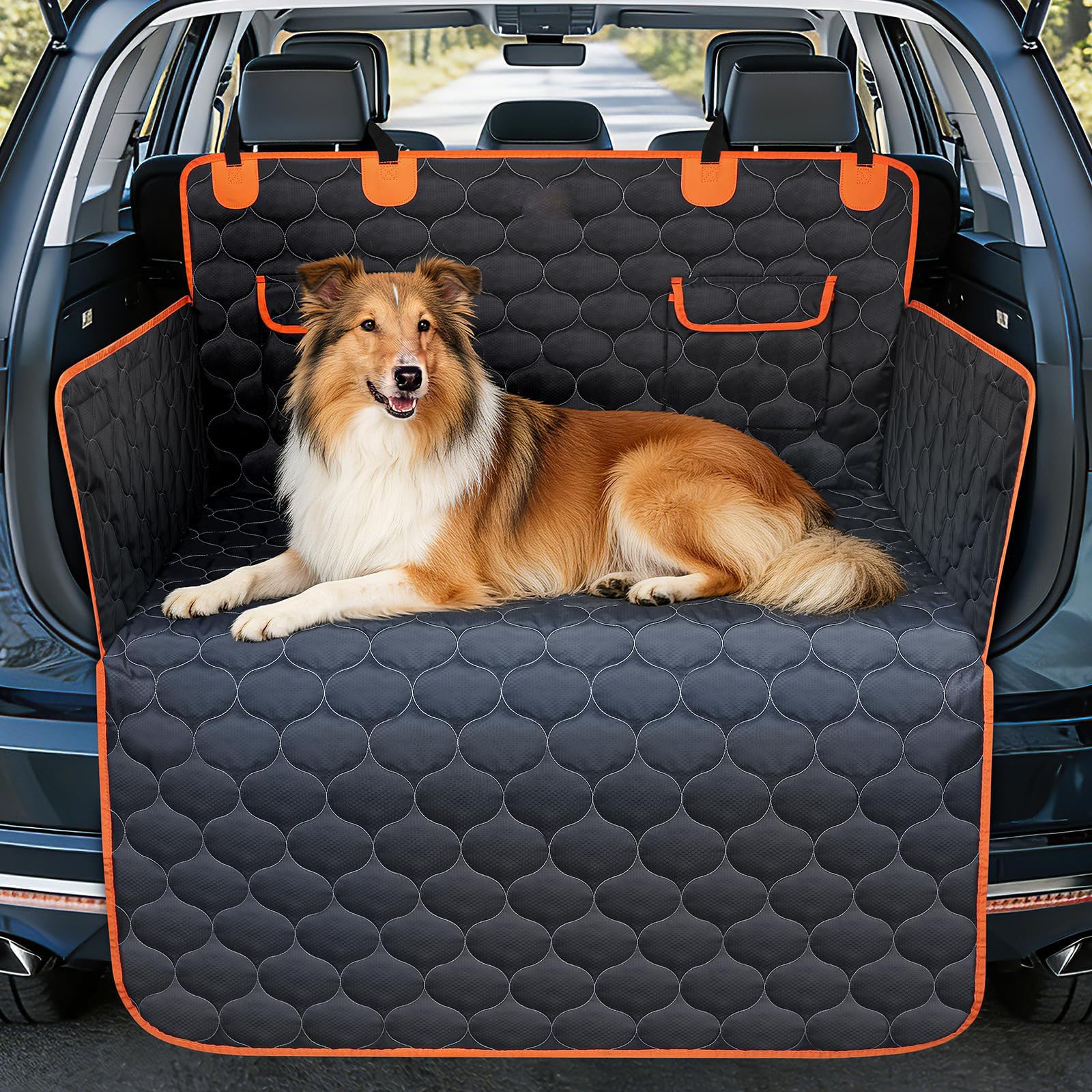 YDSTNiu 1 Dog Boot Liner for BMW X7 G07 2019-2023, Heavy Duty Waterproof Pet Cargo Mat, Non-Slip Durable SUV Trunk Protector with Foldable Bumper Flap Cover