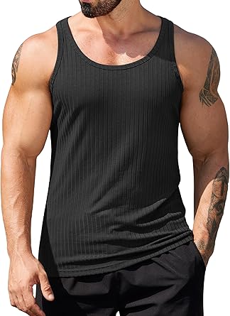 COOFANDY - Camisetas De Manga Corta Para Hombre, Cuello Redondo, Casual