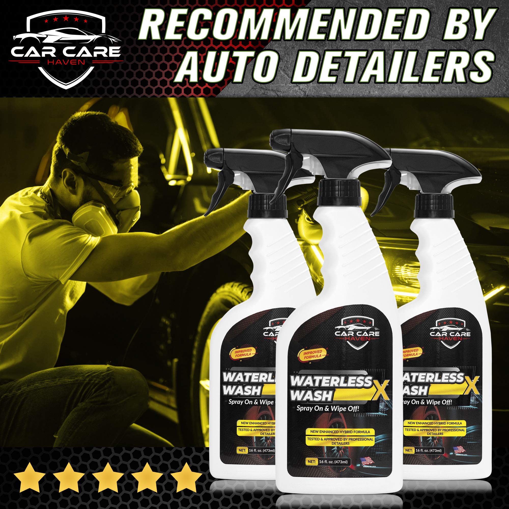 CAR CARE HAVEN Waterless Wash XCar Detailing Without Water (128 oz