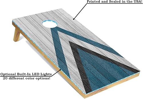 Miniatura 2 de Tailgating Pros Lightweight Cornhole Boards - 4'x2' Modern Wooden Designs Cornhole Game wCarrying Case & Set of 8 Corn Hole Bean Bags wTote