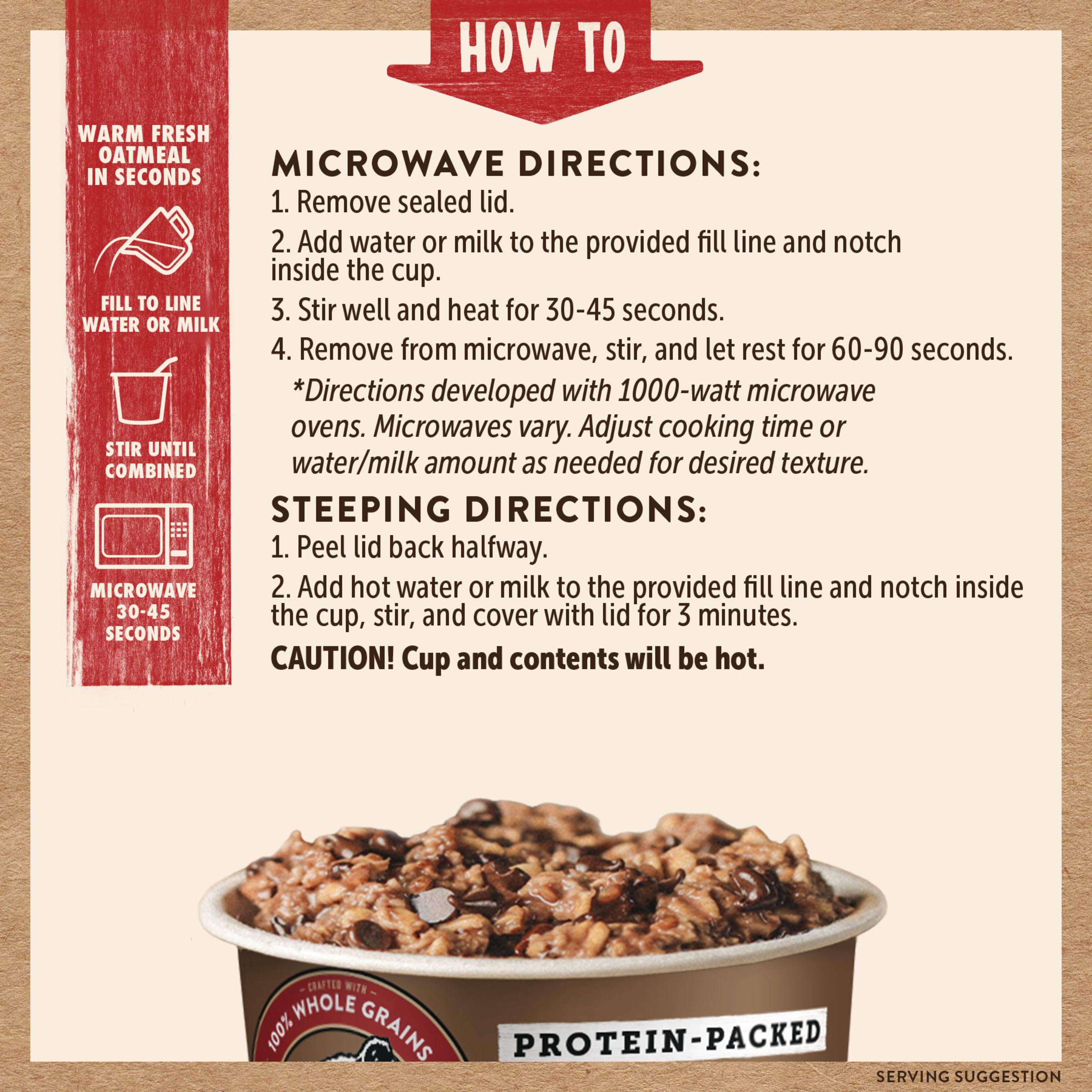 Kodiak Cakes Farina d'avena proteica con gocce di cioccolato in una tazza, pentola per porridge istantaneo, colazione sana, 100% avena integrale, 14 g di proteine per tazza, 60 g (confezione da 12)