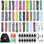 MONOBIN Paracord Combo Kits - 550 Type III Parachute Cord - Bracelet Crafting Kits, Survival Rope Making lanyards,Dog Collar,Bracelet (340FT)