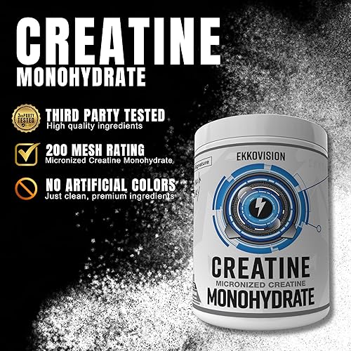 Vista 44 de Ekkovision Monohidrato de creatina en polvo, micronizado, limonada rosa, suplemento para antes del entrenamiento y después del entrenamiento