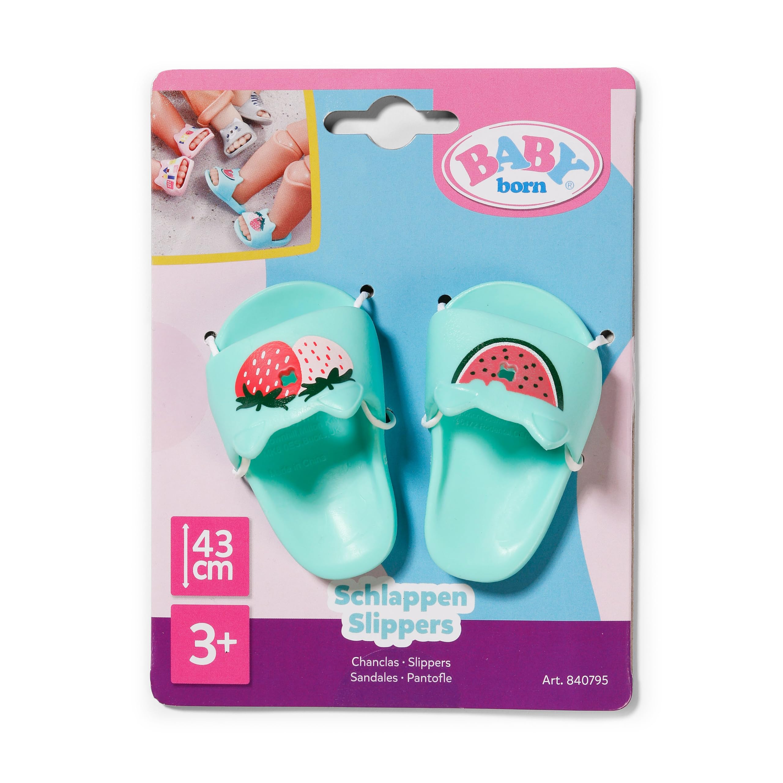 BABY born Water Shoes, 3 Styles for 43 cm Dolls