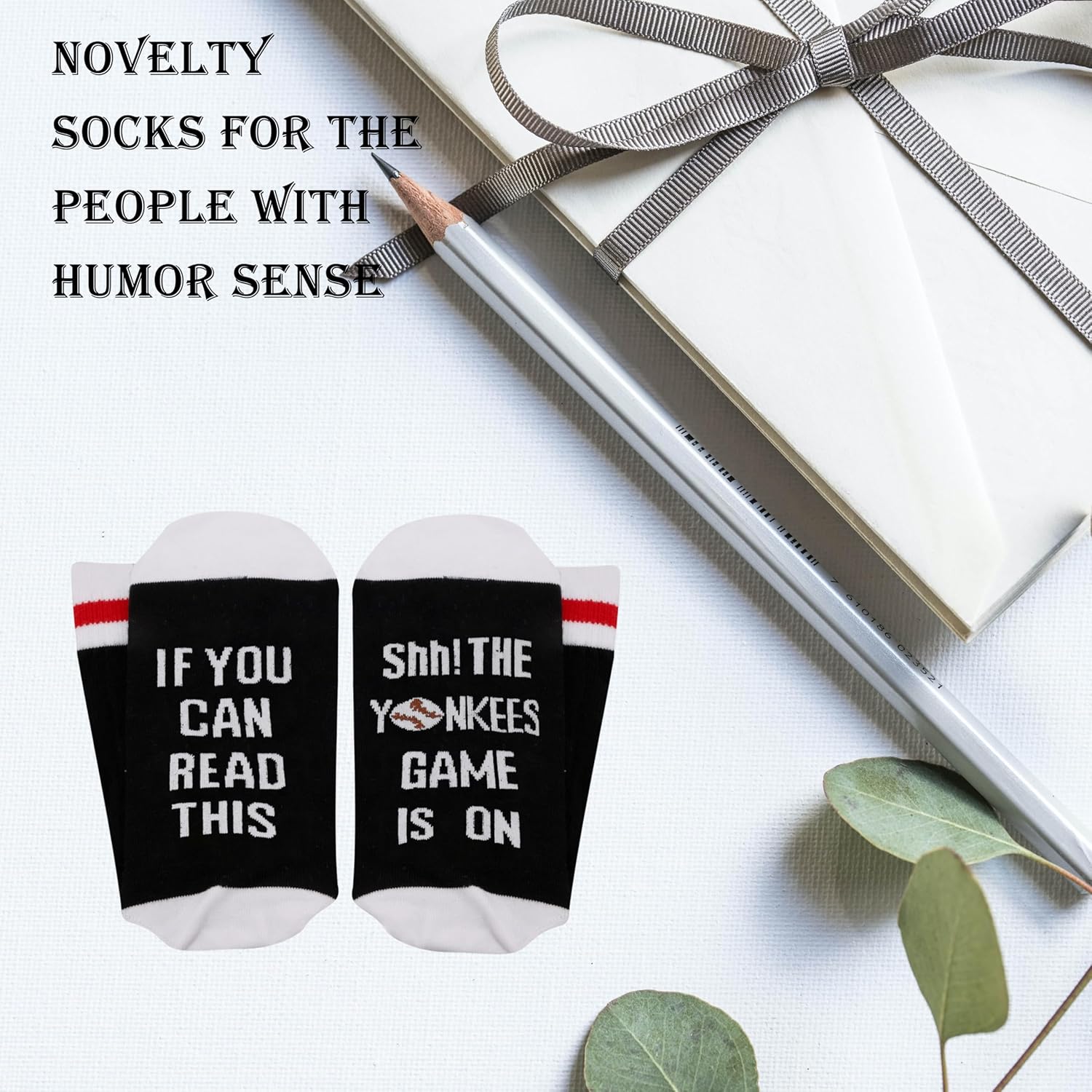 GJTIM 2Pairs Baseball Socks Birthday Game Day Gift IF You Can Read This Shh The Game Is on Baseball Team Fans Players Gift - Image 5
