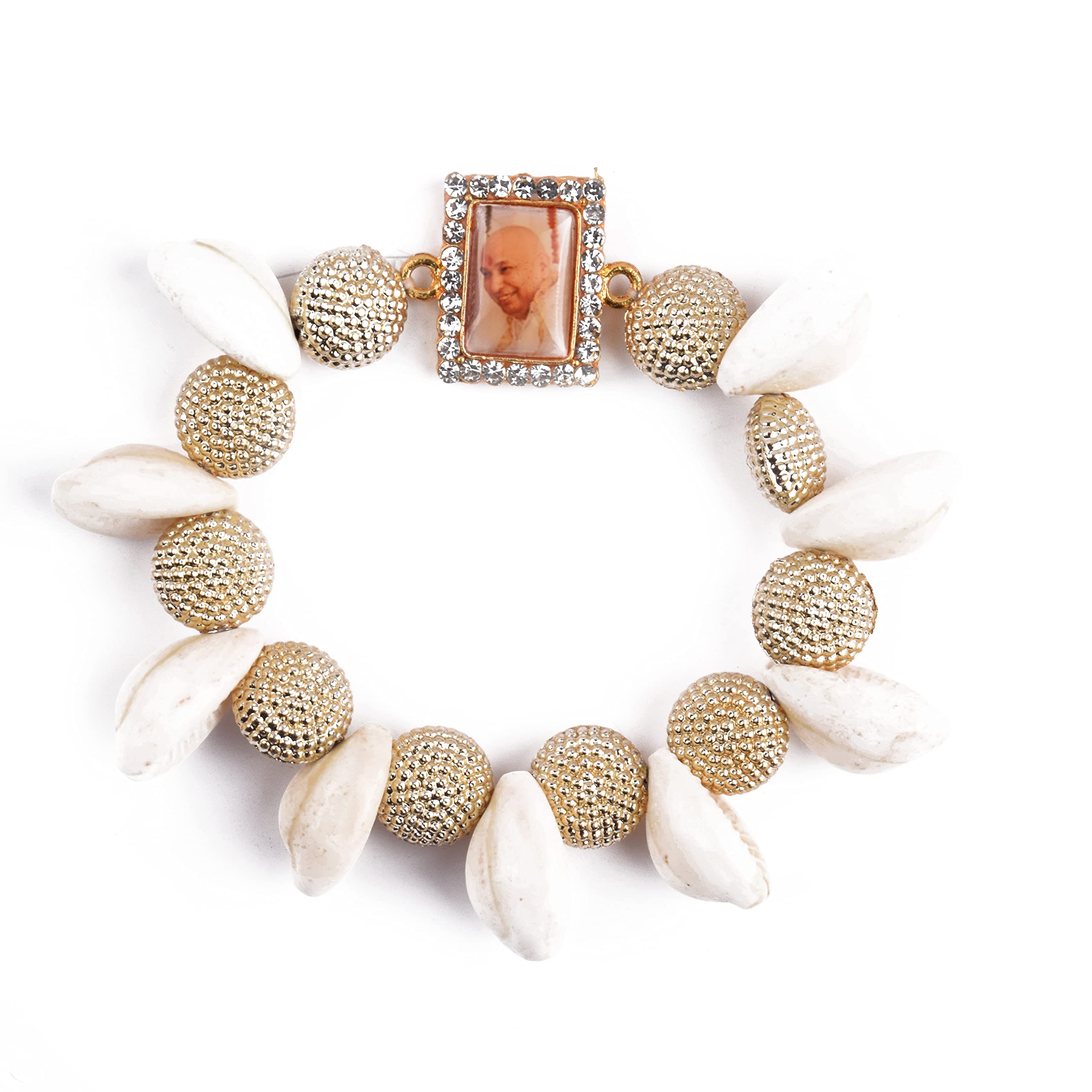 See full amazon price history chart for Satvik 1 Pc Jai Guruji Swaroop Bracelet White Kaudi / Kodi Shells Stone Golden Beads Handmade Bracelet Jai Chhatarpur Guruji Blessing Shukrana Jai Guru Ji Maharaj Photo Positive Vibes Wrist Band Return Gifts Satvik 1 Pc Jai Guruji Swaroop Bracelet White Kaudi / Kodi Shells Stone Golden Beads Handmade Bracelet Jai Chhatarpur Guruji Blessing Shukrana Jai Guru Ji Maharaj Photo Positive Vibes Wrist Band Return Gifts (B0BYS3S889) Amazon Price History, Amazon Price Tracker