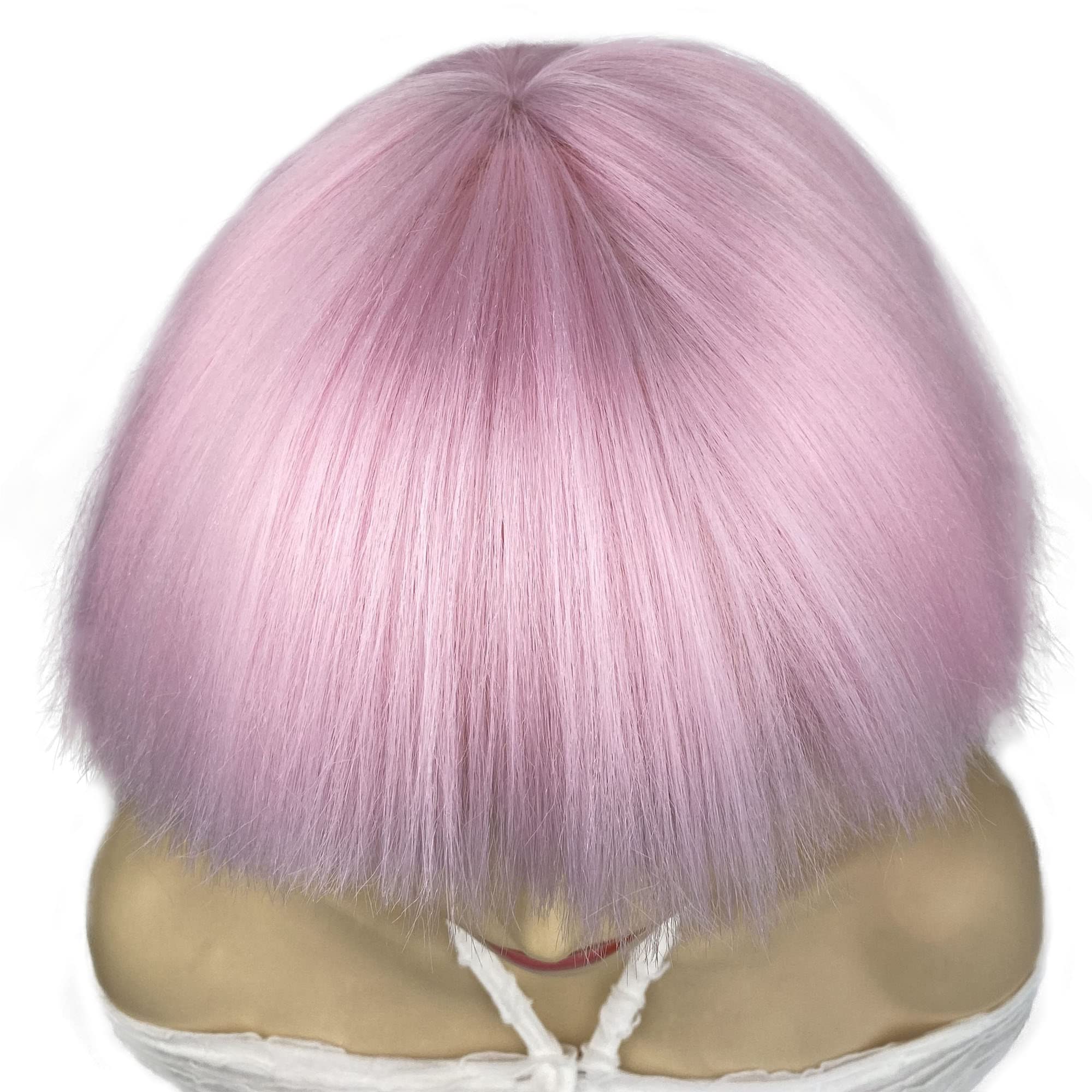 Pink Yaki Bob Wig Short Bob Kinky Afro Curl Lace Front Wig Small Wand Curl Bob  main image 3