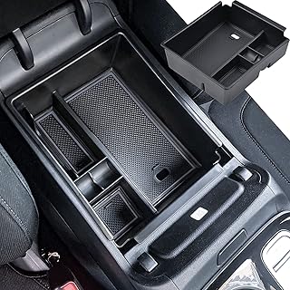 RUNROAD Center Console Organizer Compatible with Hyundai Tucson Limited and Tucson Hybrid 2022 2023 Accessories with Automatic Transmission(SEL Only for 2022-23 Hybrid SEL), Insert Armrest Tray, Black
