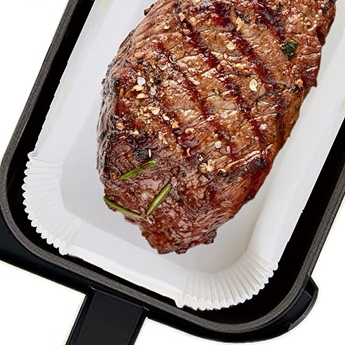 Miniatura 7 de Forro de papel desechable para freidora de aire Ninja Dual Air, 90 forros de papel para freidora de aire, forros de pergamino para Ninja DZ201,