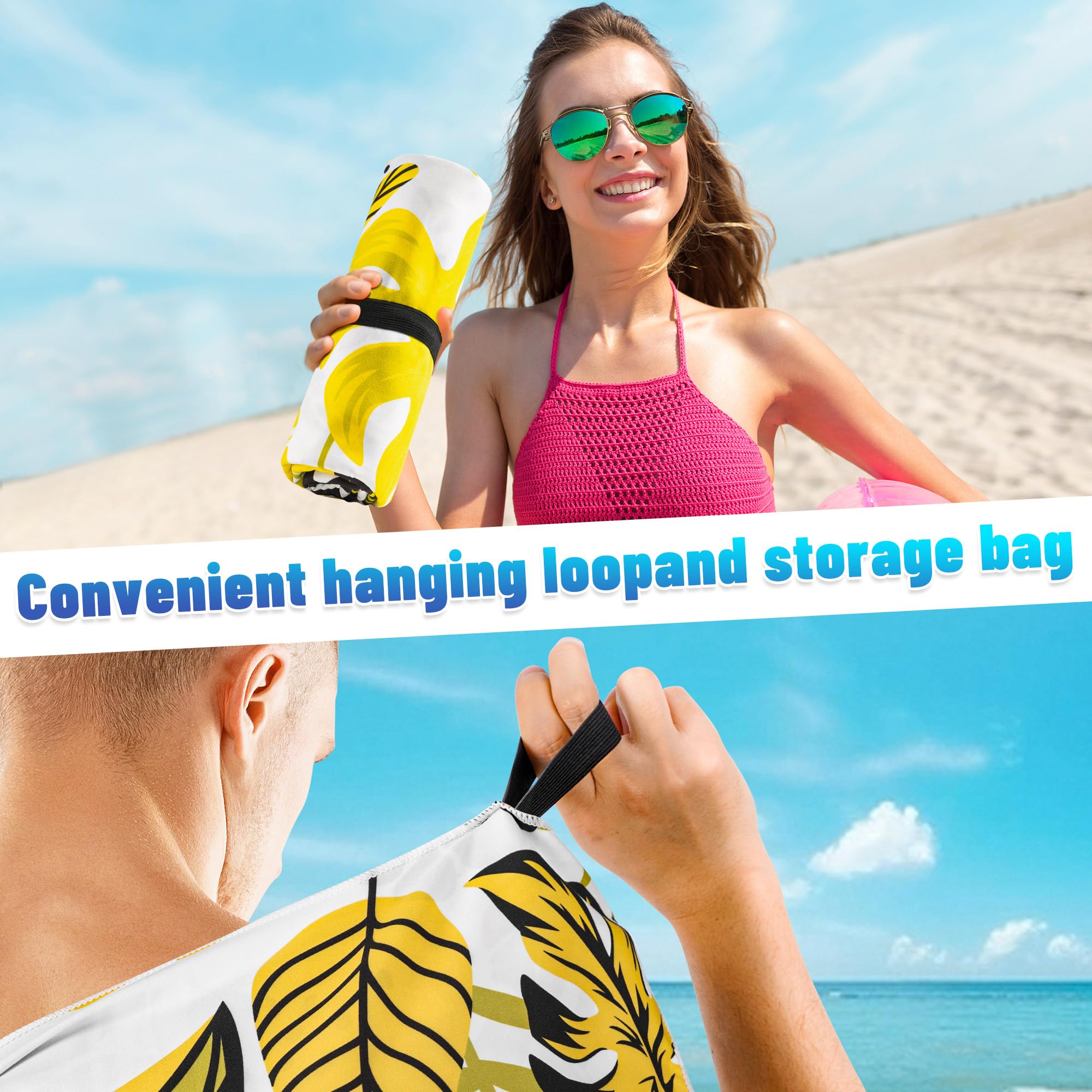 Telo Mare xxl 90×180 cm, Asciugamano Grande In Microfibra Ad Asciugatura Rapida, Telo Bagno Senza Sabbia, Coperta Da Spiaggia Donna (giallo)