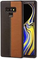 Vista 1 de Funda de cuero bicolor PU para Samsung Galaxy Note 9, color marrón y negro