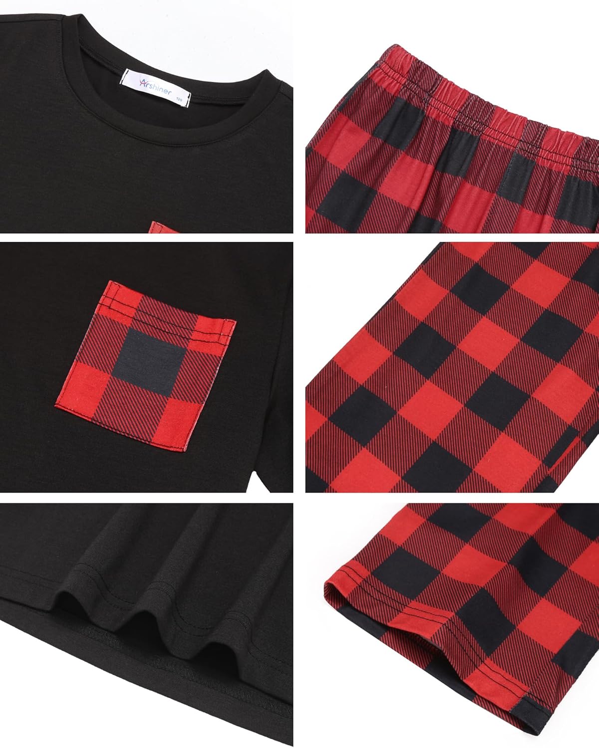 Arshiner Boys Loose-fit Pajamas Long Sleeve Top and Pants 2 Piece Pajama Set for Big Boys 5-13 Years - Image 6