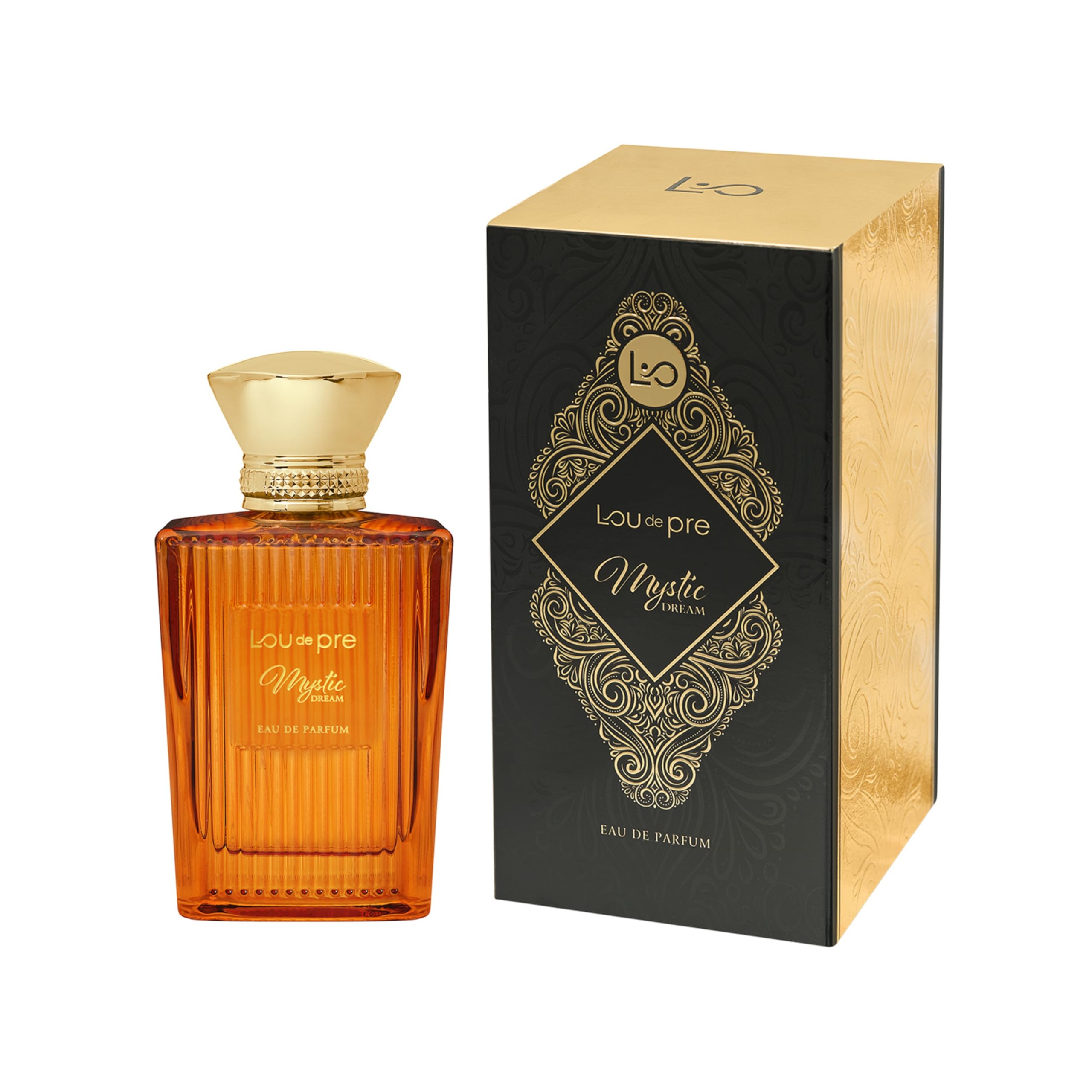 LOU DE PRE Mystic Dream Parfüm Eau de Parfum 90 ml Damen – Ambrierter Vanilleduft mit Cognac, Zimt & Tabak – Süß, warm & luxuriös – Lang anhaltender Frauenduft EDP