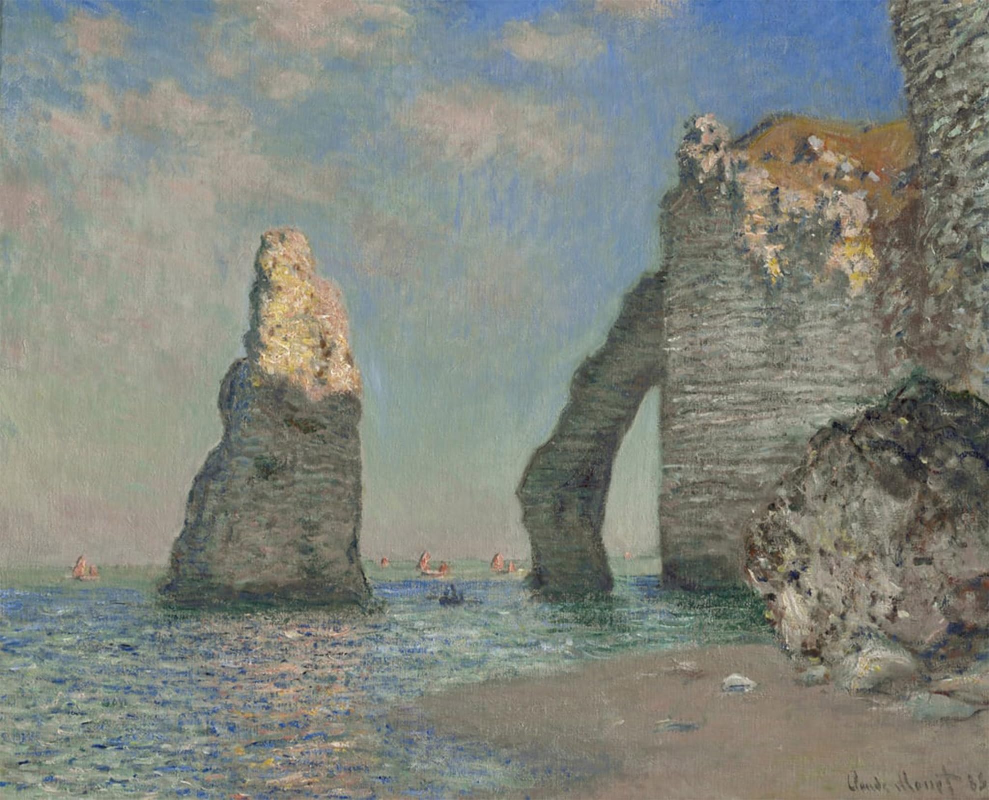 POSTERIIk Vintage Print Pop Art Landscape Artwork the Cliffs At Etretat by Claude Monet Art Prints for Office Home Decor 60x90cm