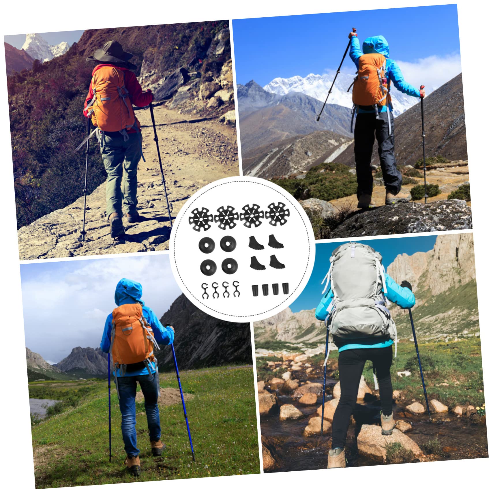 SUPVOX Accesorios De Alpenstock Accesorios Senderismo Accesorios para Caminatas Tapa del Extremo De Los Bastones De Senderismo Bastones De Trekking Cesta Bastón