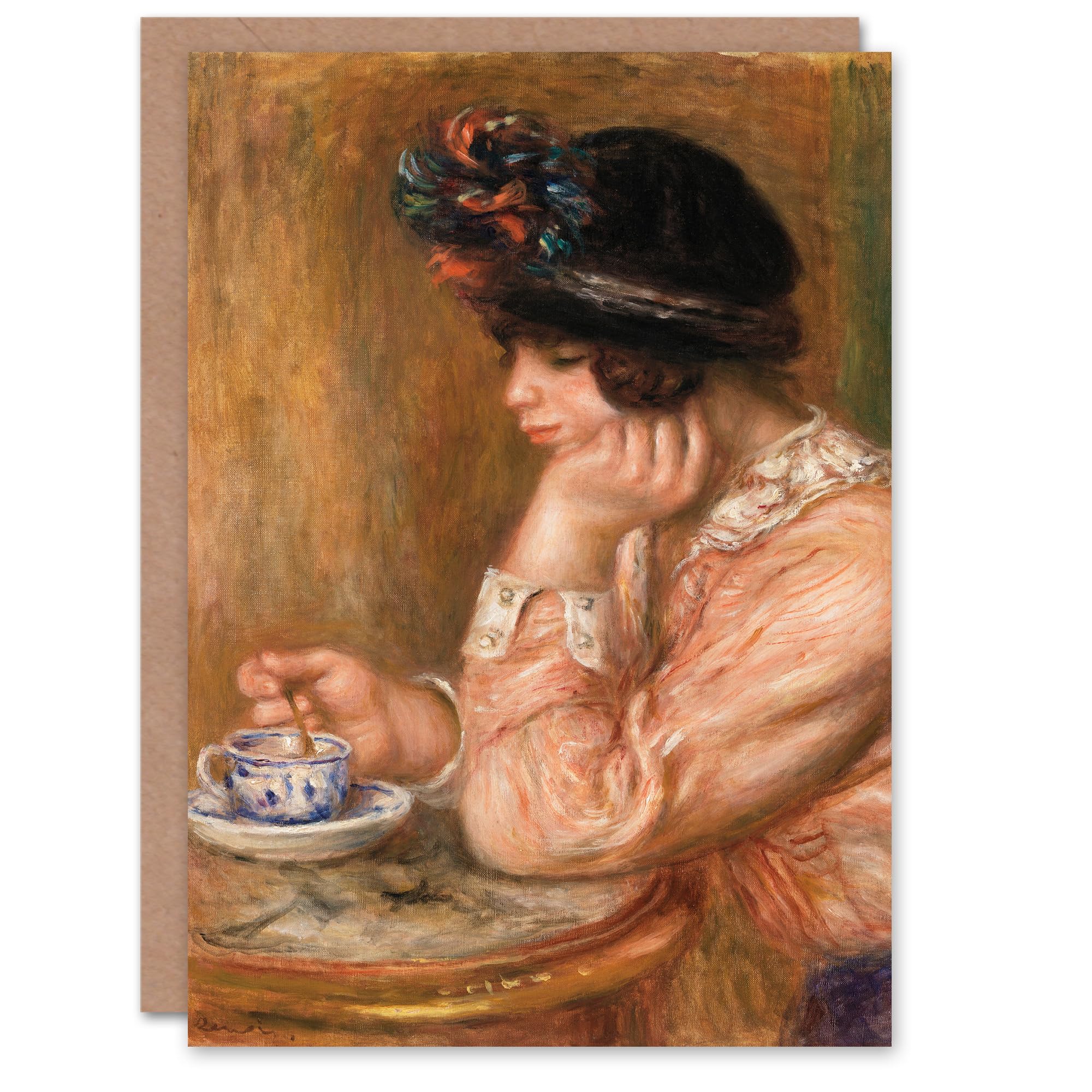 Artery8 Pierre Auguste Renoir Art Card Cup of Chocolate