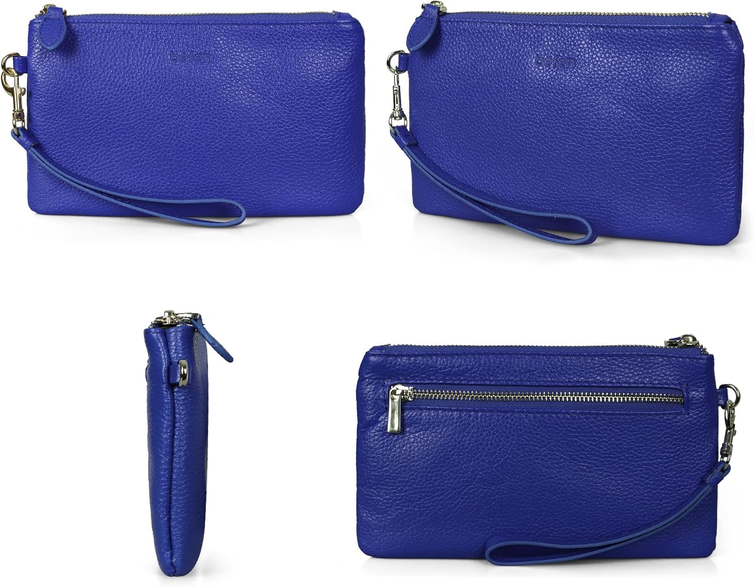 befen Genuine Leather Wristlet Clutch RFID Blocking Bag Cell Phone Wallet Purse Wristlet Wallet Purses and Handbags for Women - Image 7