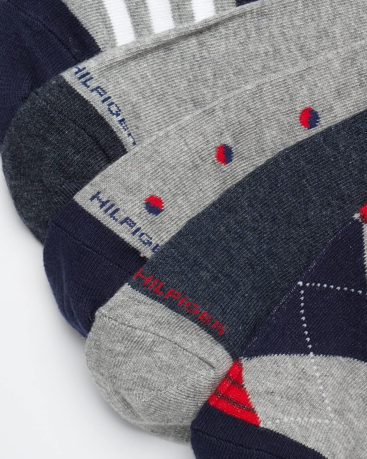 Tommy Hilfiger Calcetines casuales de mezcla de algodón suave para hombre, paquete de 10