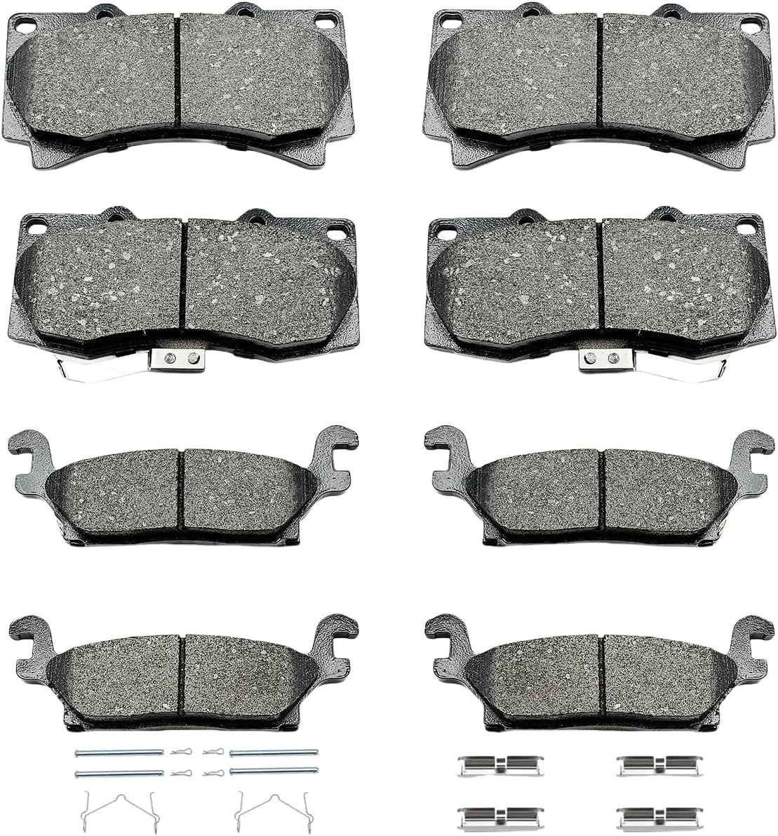 D1119 D1120 8pcs Ceramic Front Rear Brake Pads With Clips Fit For Hummer H3 2006-2010,For H3T 2009 2010