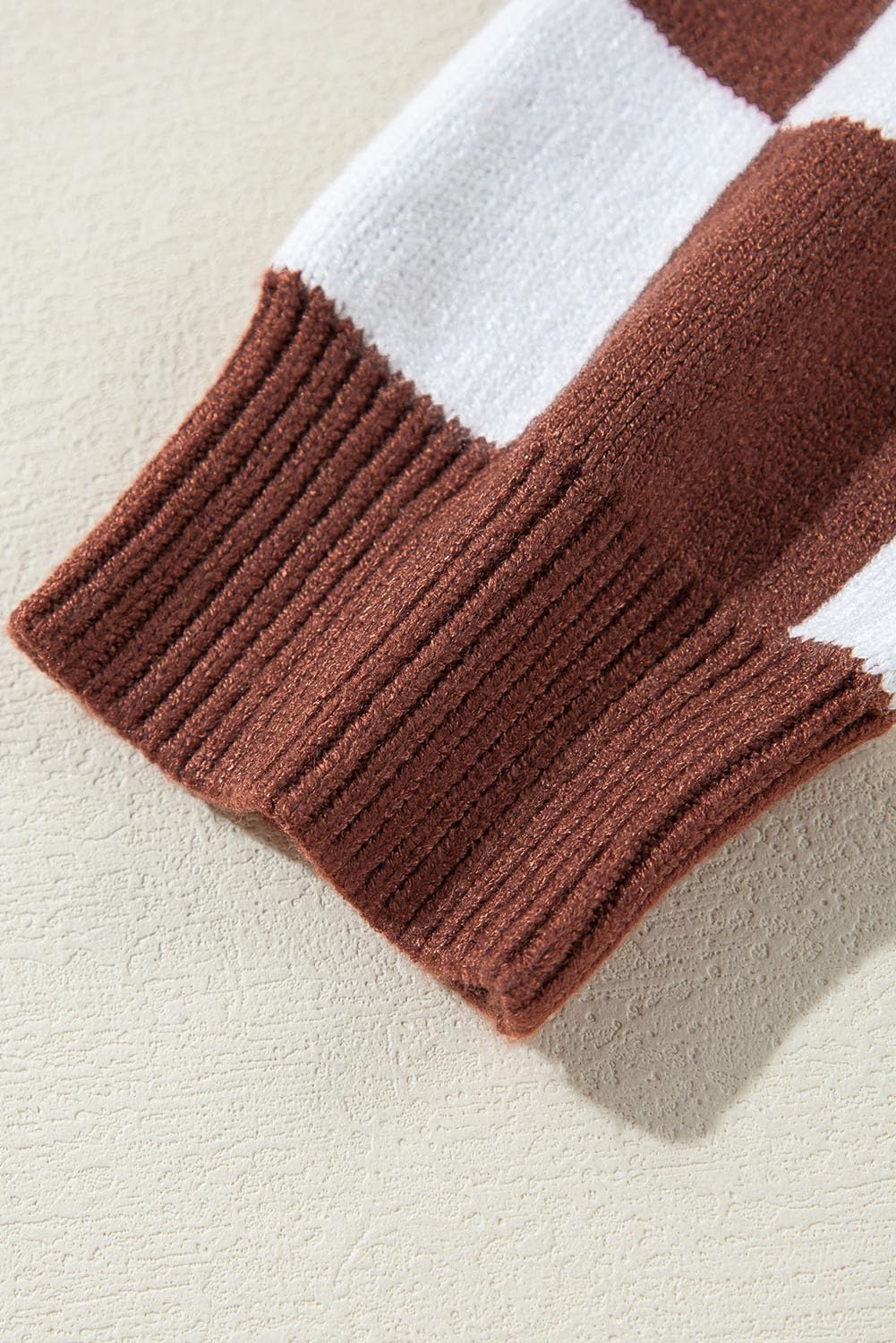 KevaMolly Womens Long Sleeve Sweaters Checkered Print Drop Shoulder Round Neck Sweater Casual Daily Winter Sweater - Image 6