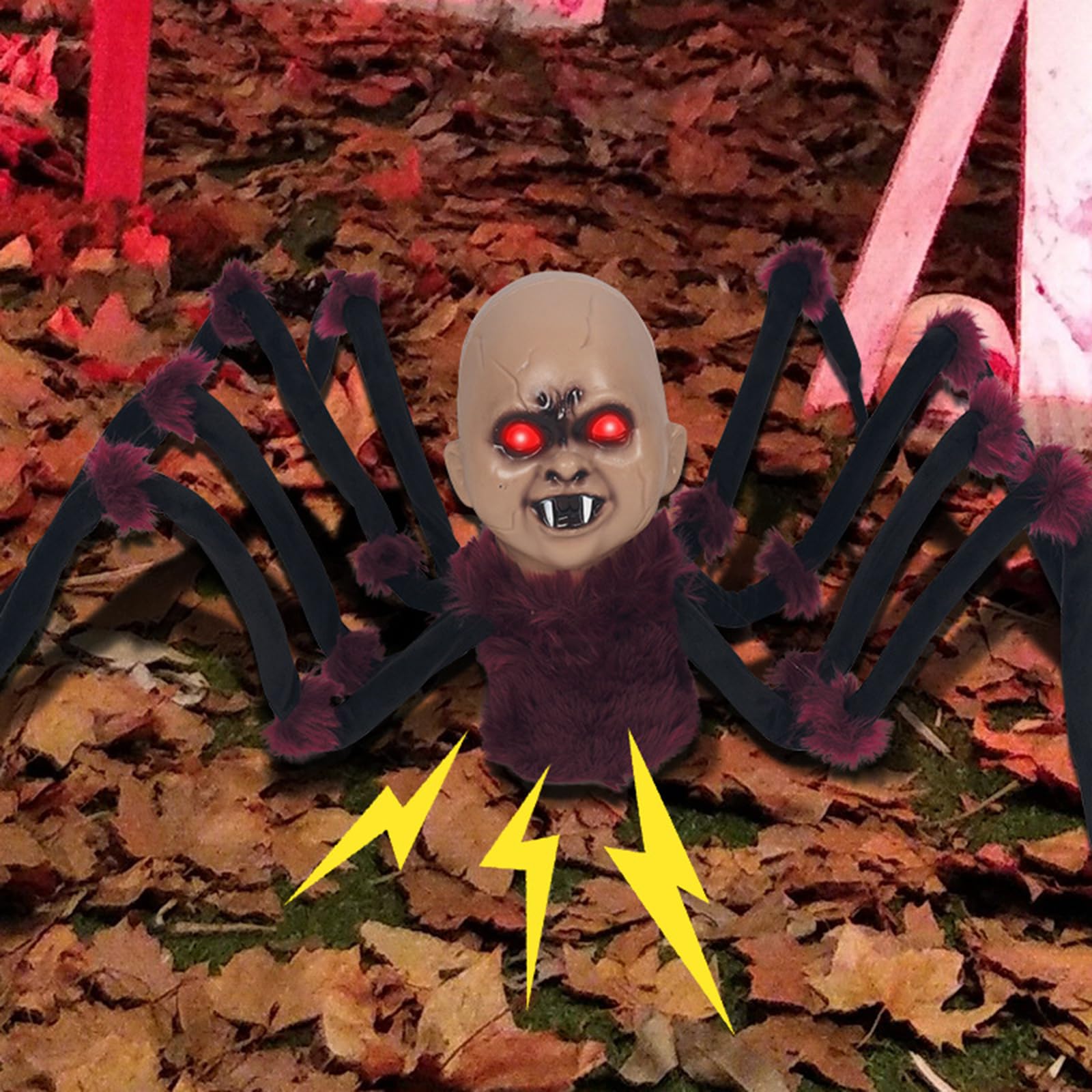 Ragni animatronici a Batteria con Movimento di strisciamento Realistico per allestimenti Horror di Halloween Interni/Esterni e Accessori per Feste a Tema Horror