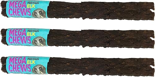 ETTA SAYS! Masticables para perros de alce de tamaño MEGA de 10 pulgadas de alta calidad, paquete de 3, fabricados en los Estados Unidos, 100%