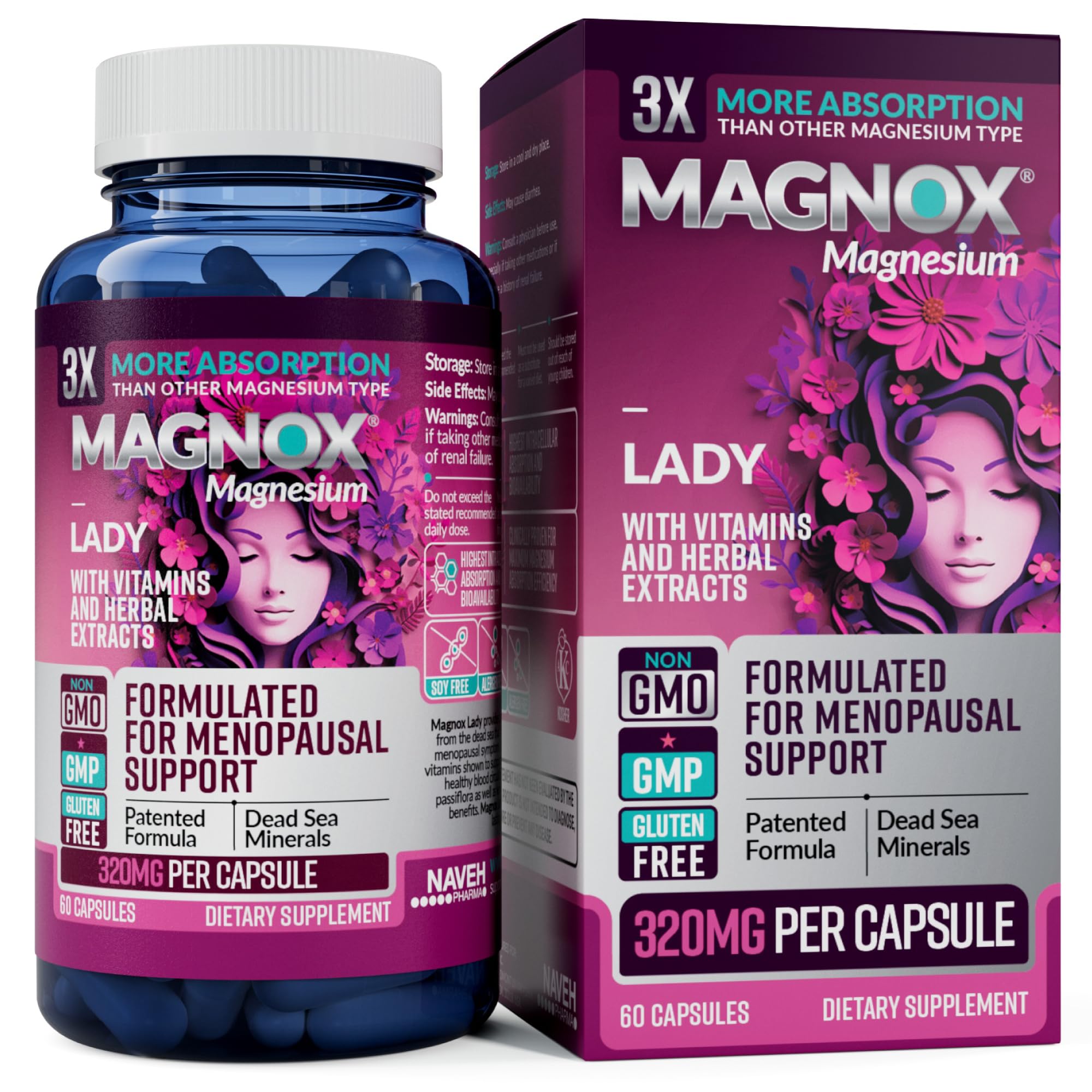 Amazon.com: MAGNOX® Lady Magnesium Supplement | Menopause and PMS