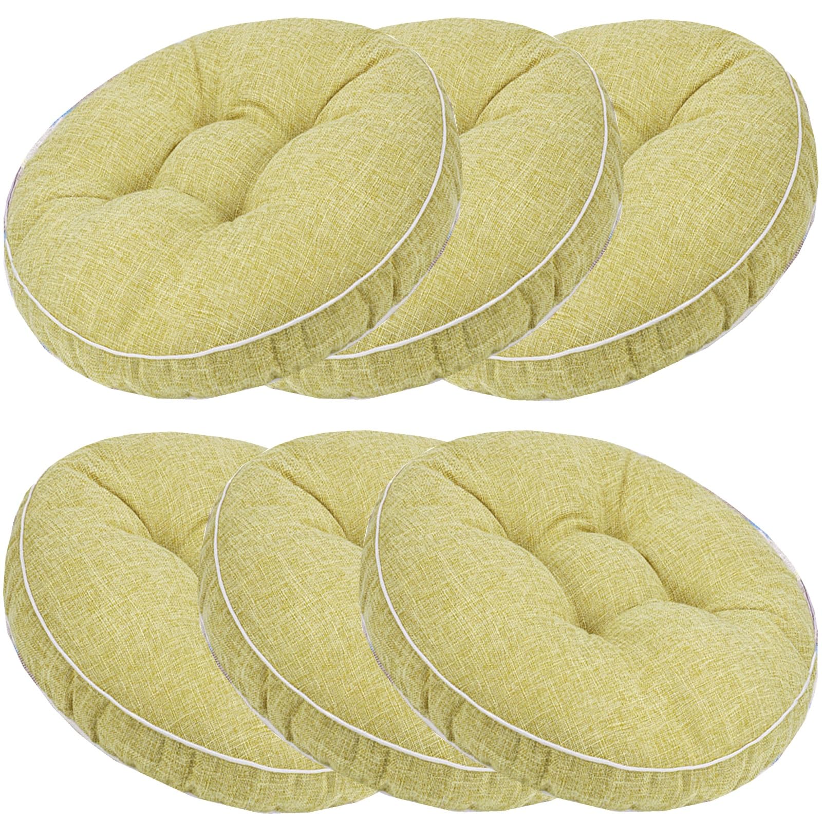 Coussins de chaise ronds épais 40 cm avec finition soignée et base antidérapante