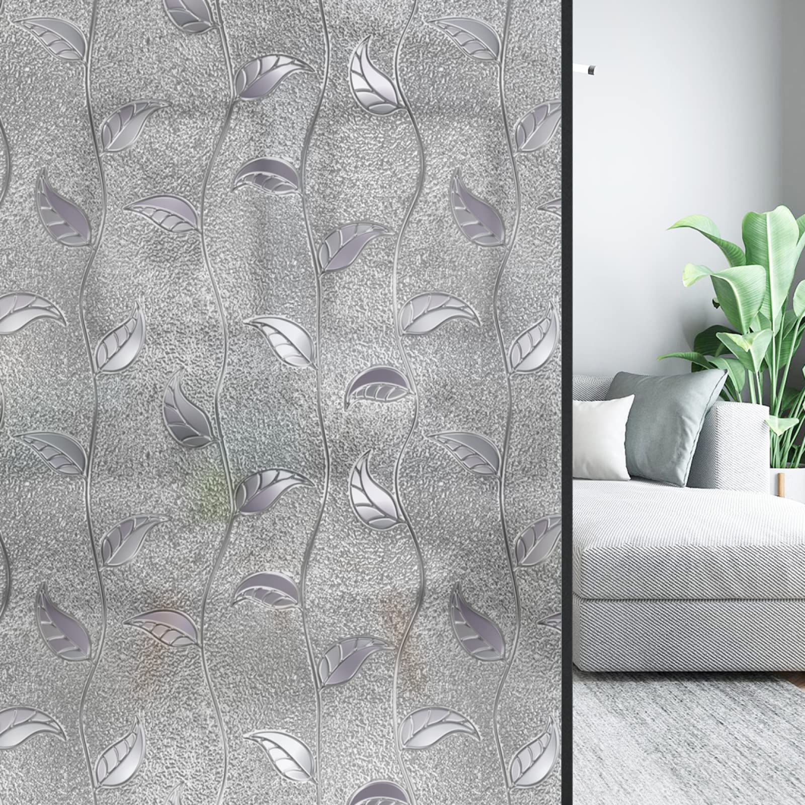 Pellicola per vetri oscurante,Pellicola privacy finestre,anti-peeping,Autoadesive,Anti-UV,Lascia ,Ideale per Ufficio Camera da Letto Sala(60cmx200cm)