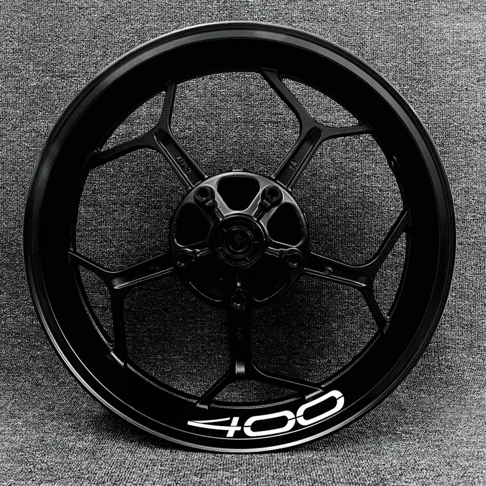 Stickers Motorcycle Wheel Stickers Night Reflective Decorative Rim for Kawasaki Z400 Z 400(Style 22)