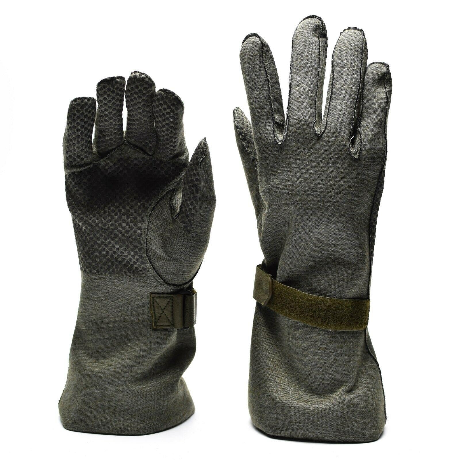 Guantes de piloto originales alemanes Nomex con agarre gris