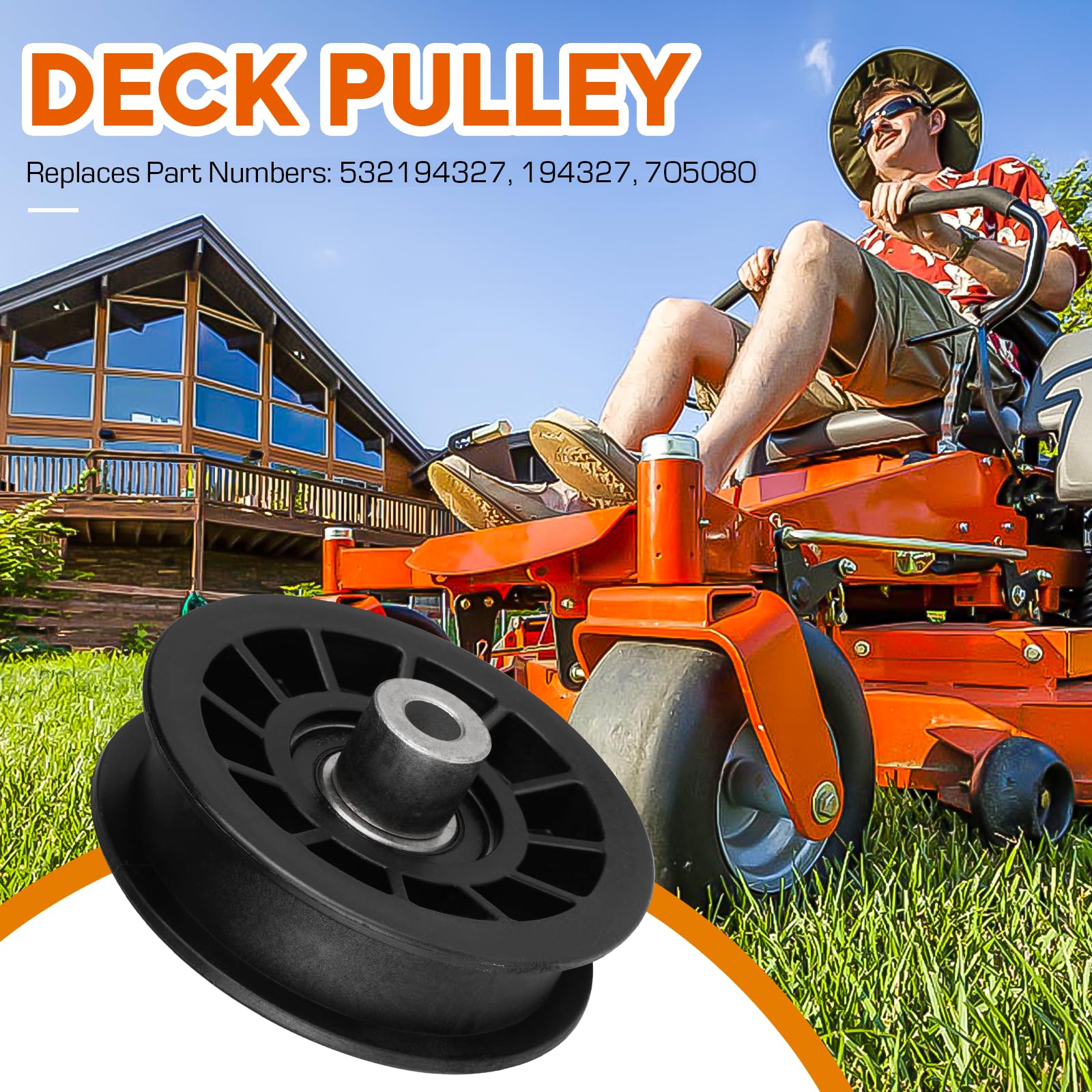 8A-C22CX1 ① Amazon.com : Lawn Mower Flat Idler Pulley 194327 Fit for