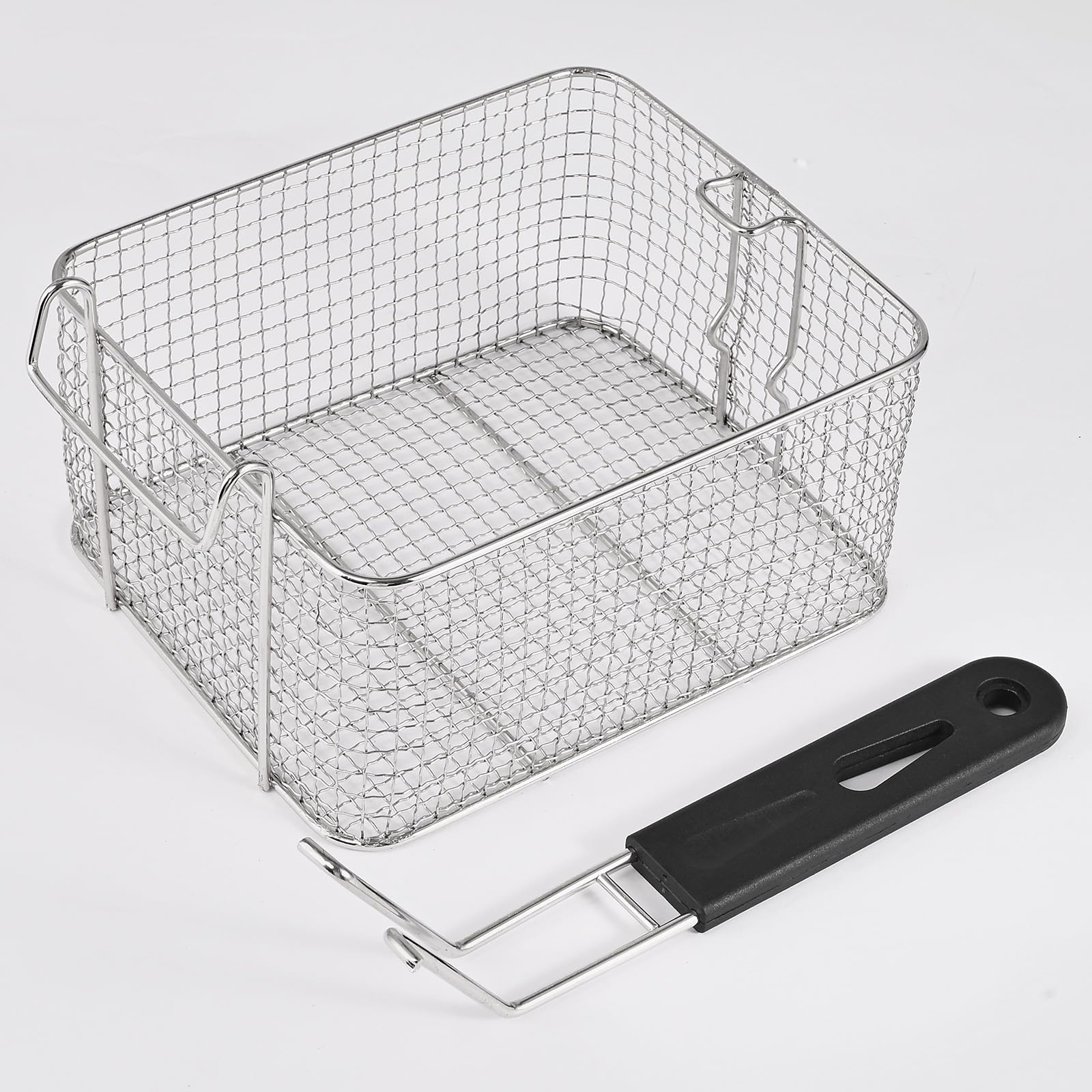 Cestino per friggitrice, 20 x 17 x 10 cm, con manico antiscivolo