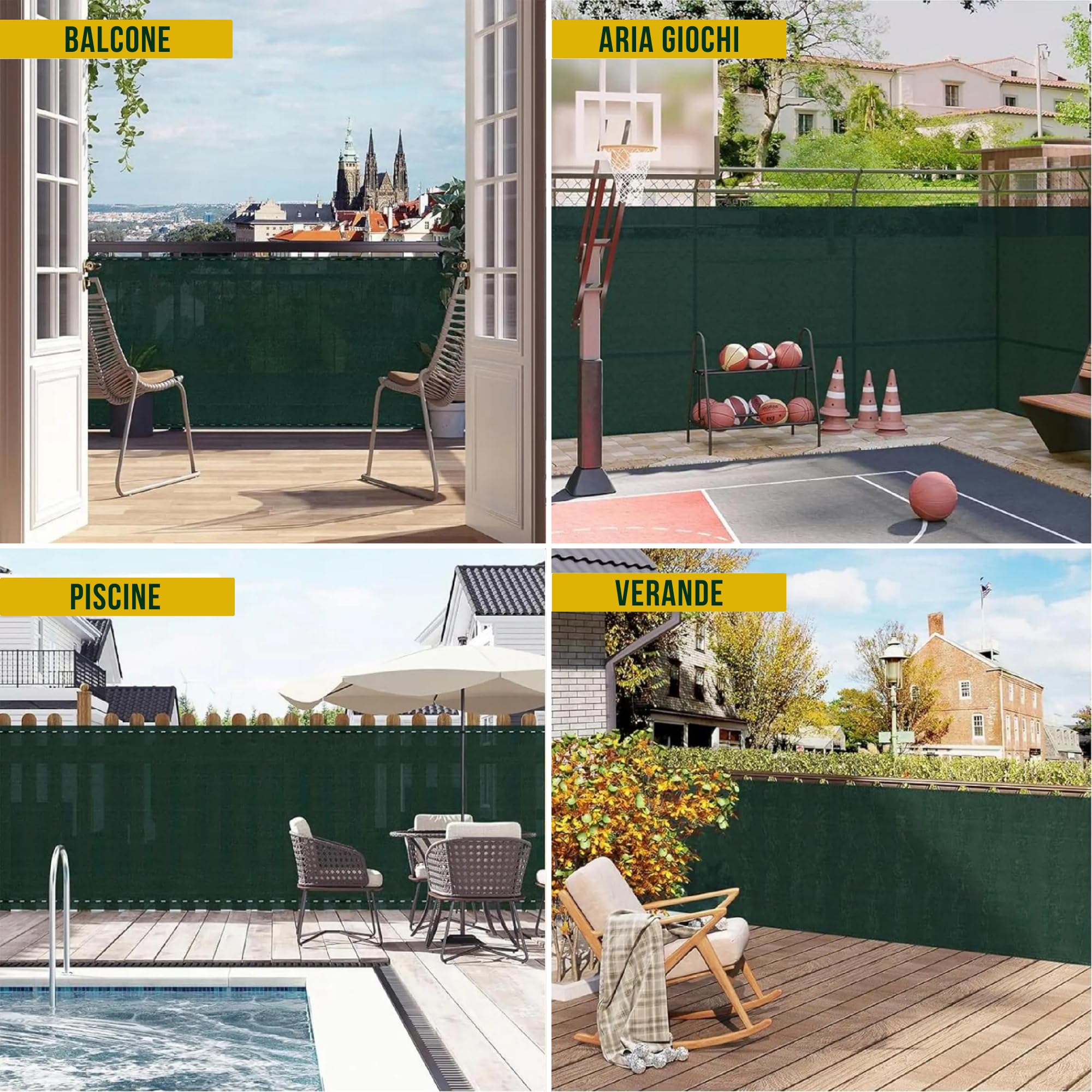 ROM PLASTICA Telo Ombreggiante Oscurante Giardino, 80% Di Protezione, 100% ITALIANO,Rete Ombreggiante 1x25 metri, Frangivento Recinzione,Teli Ombreggianti Da Esterno,Telo Parasole Per Esterni