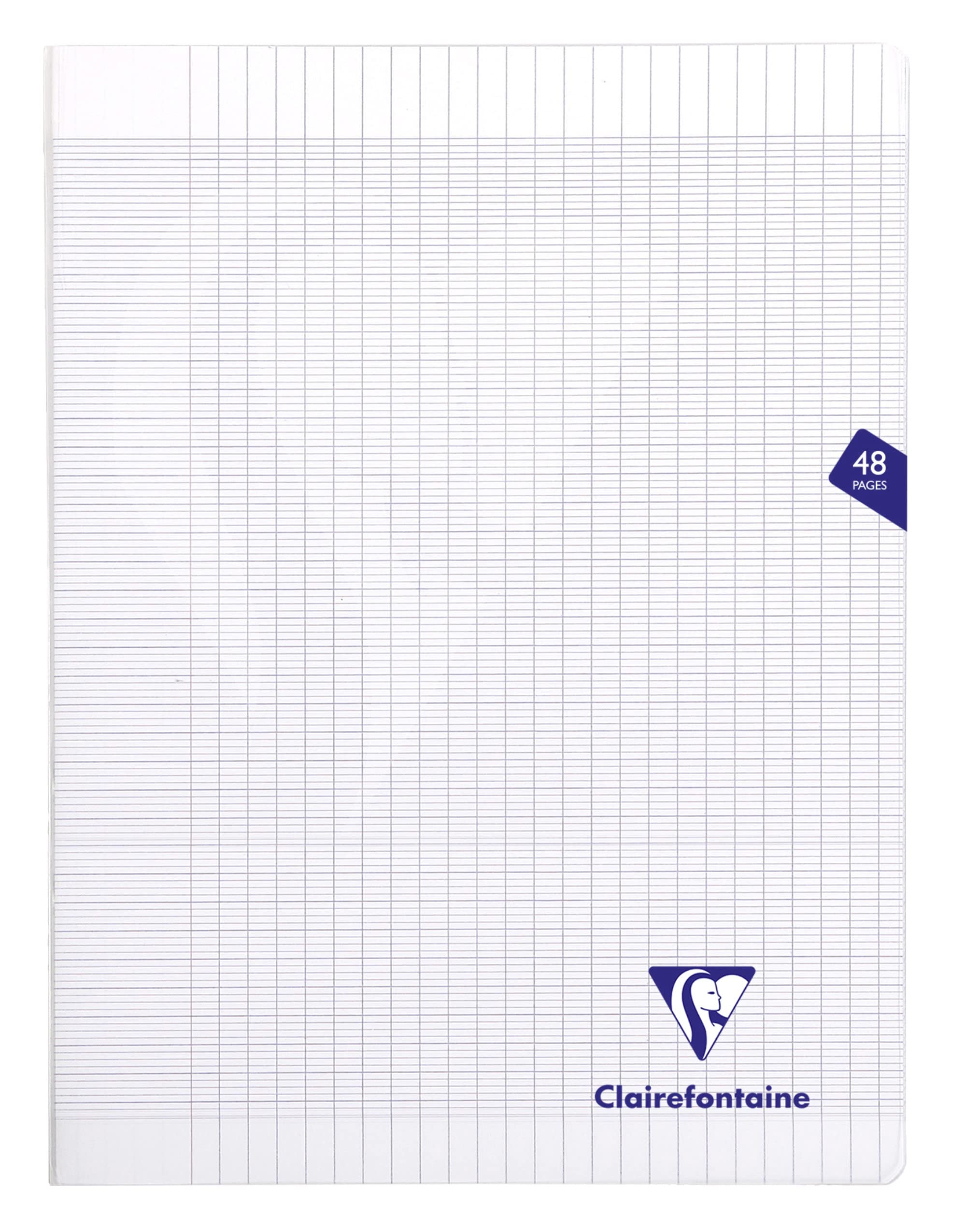Clairefontaine 393311C - One Colourless Mimesys Stapled Notebook - Dimensions: 24 cm x 32 cm - 48 Pages Seyes Ruled - 90 g White Paper - Polypro Cover