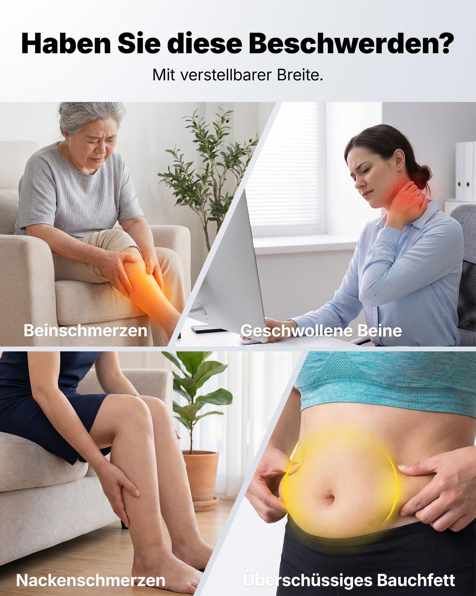 MERACH Cellulite Massagegerä – Anti Cellulite Massagegerätmit 14 Abnehmbaren 360°Rollen, Lymphdrainage Gerät für Bauch Beine Po Nacken und Körperformung, Cellulite Roller Massageroller