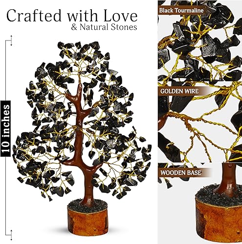 Miniatura 2 de Cristal de turmalina negra, árbol de cristal, árboles artificiales, cristal de turmalina, artículos de cristal para regalo, regalos curativos,