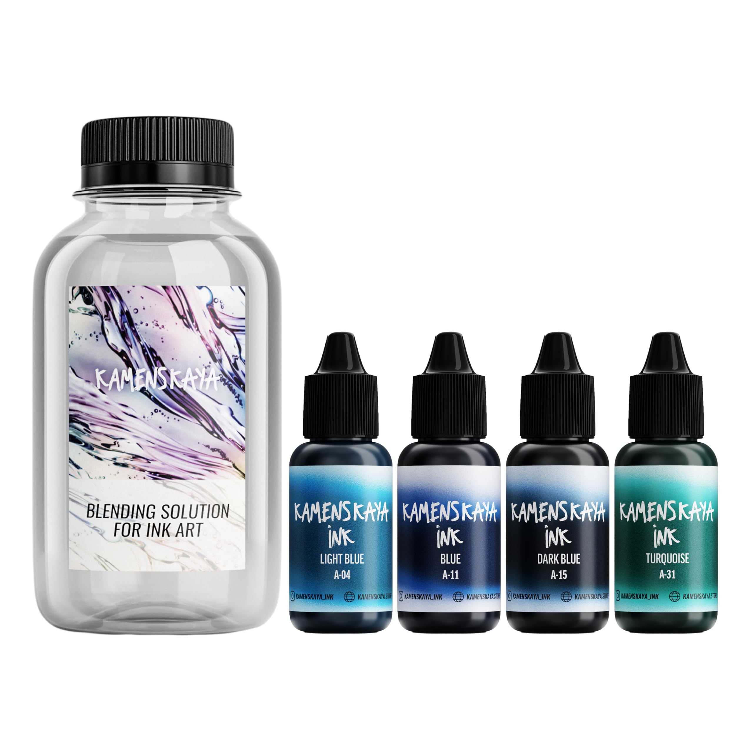 Kamenskaya Alcohol Ink Set with Alcohol Ink Blending Solution