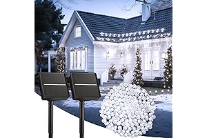 2-Pack 200LED 78FT Color-Changing Sunny Day Solar String Lights