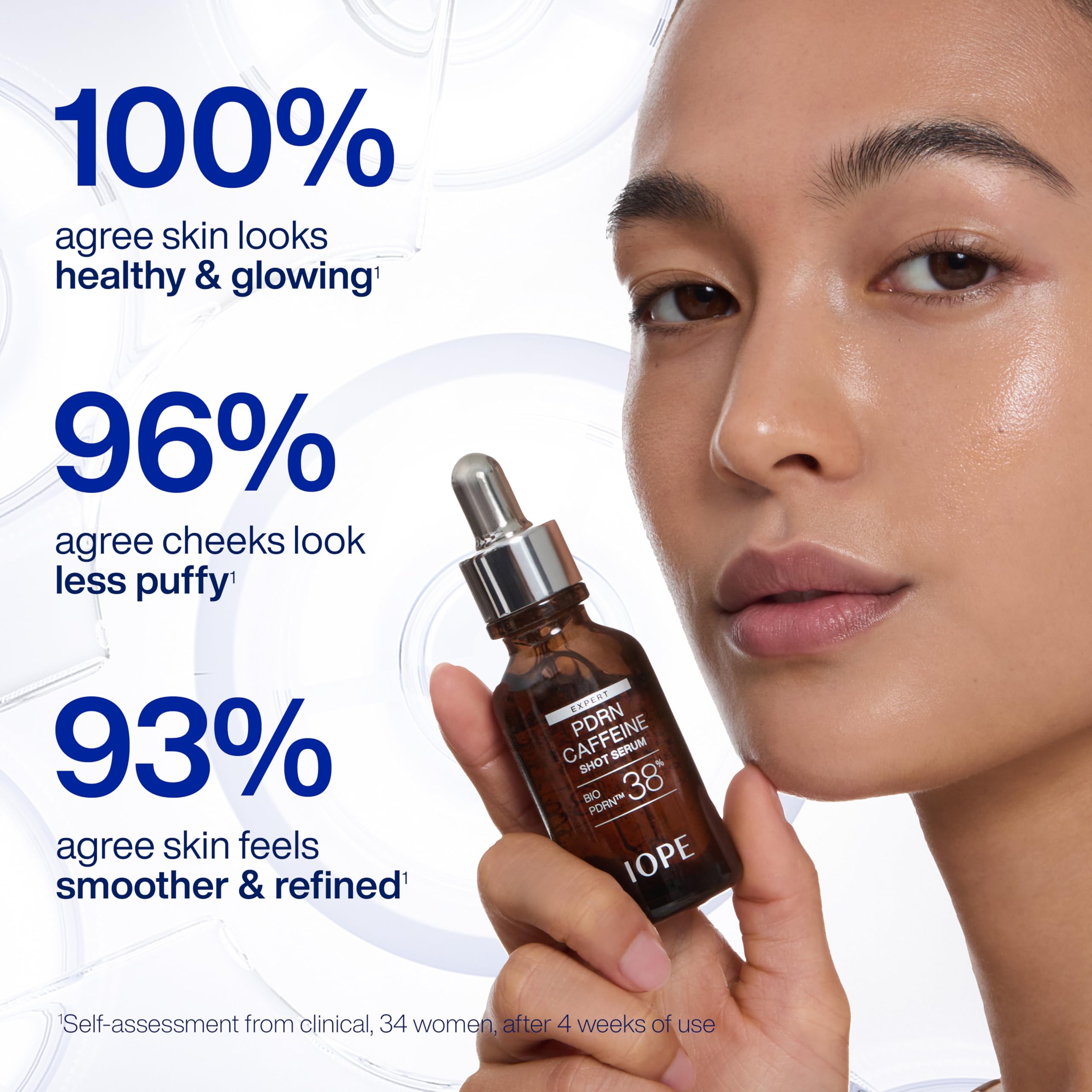 IOPE BIO-PDRN Siero alla caffeina | 38% PDRN vegano a base vegetale e 20.000 ppm di caffeina e niacinamide in una bottiglia, pelle rimpolpante, lifting e rassodante intenso, cura della pelle coreana